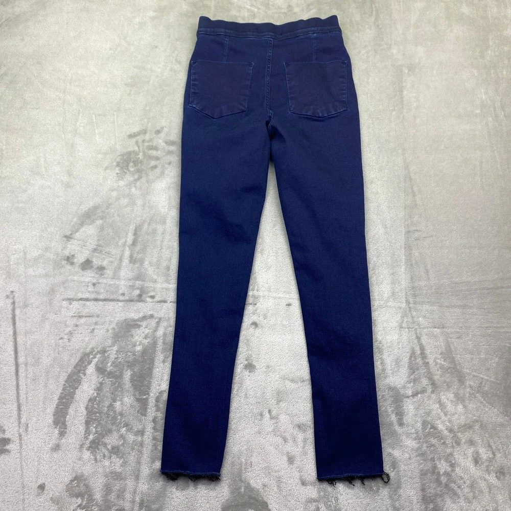 Free People Womens High Rise‎ Skinny Jeans Indigo Blue Raw Hem Size 27 Grunge